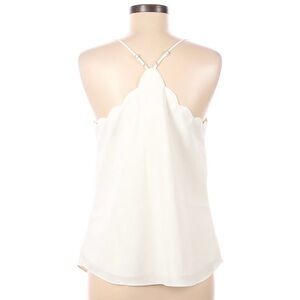 J. Crew White Scalloped Camisole Top